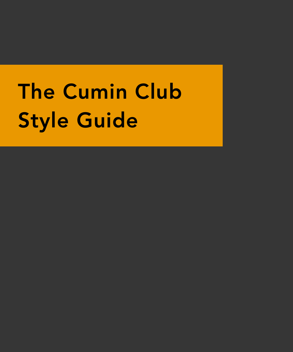 Style guide cover