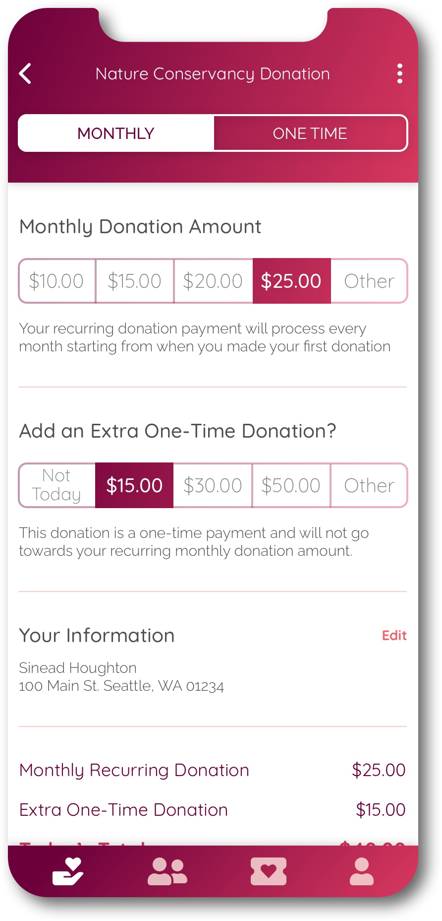 Donation Payment Mockup