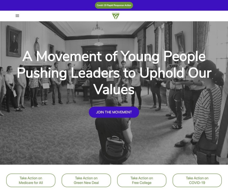 NH Youth Movement homepage